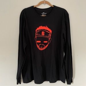 Nike Barstool Cleveland Browns Baker Mayfield Long Sleeve T Shirt • Size XL